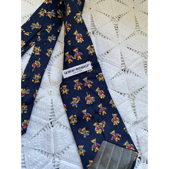 GIORGIO REDAELLI Silk tie Made in Italy Teddy Bear - Picture 4 of 6